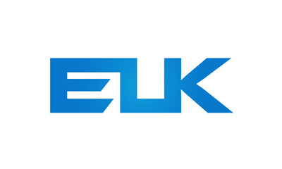 Connected ELK Letters logo Design Linked Chain logo Concept	

