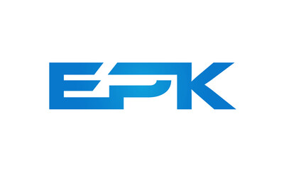 Connected EPK Letters logo Design Linked Chain logo Concept	
