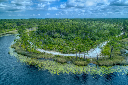 Aerial View Of The Sandy Trails At Grayton Beach State Park