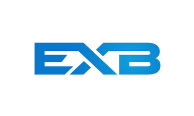 Connected EXB Letters logo Design Linked Chain logo Concept	