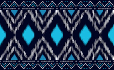 Geometric ethnic pattern, Embroidery continuous tribal background, Vector fashion textile seamless for print