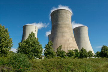 Fototapeta premium Nuclear power plant. Cooling towers. Nuclear power station. Mochovce. Slovakia.