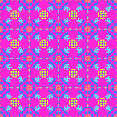 Seamless Background Retro Aboriginal Nature Damask Pattern Art