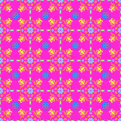 Seamless Background Retro Aboriginal Nature Damask Pattern Art