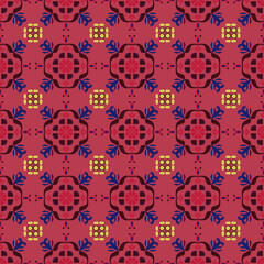 Seamless Background Retro Aboriginal Nature Damask Pattern Art