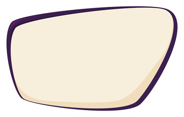 Template sign in cartoon style with frame, Vector illustration