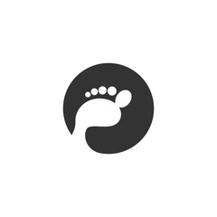 Foot, footprint icon logo template