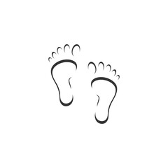 Naklejka na ściany i meble Foot, footprint icon logo template