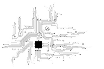 Obraz premium Vector circuit board pattern for background technology