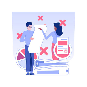 Breach Of An Employment Agreement Isolated Concept Vector Illustration. HR Manager Makes A Complaint To A Worker, Termination Of An Employment Contract, Pursue Career Vector Concept.