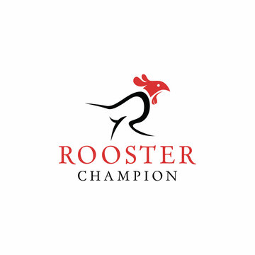 rooster letter r logo Design vector