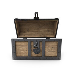 Large old treasure chest.
