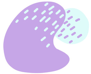 Soft organic shape blob pastel form elements for decoration illustration