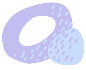 Soft organic shape blob pastel form elements for decoration illustration