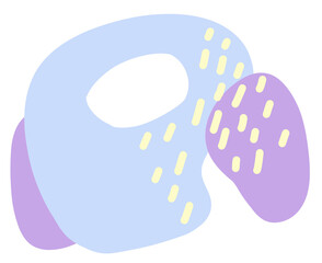 Soft organic shape blob pastel form elements for decoration illustration