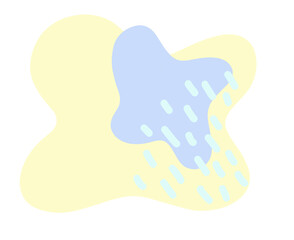 Soft organic shape blob pastel form elements for decoration illustration