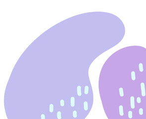 Soft organic shape blob pastel form elements for decoration illustration