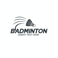 illustration of badminton sport, vector art. - obrazy, fototapety, plakaty