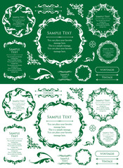 高級感のある　フレームデザイン　テンプレートセット　ラグジュアリー　ゴージャス　ビンテージ　アンティーク