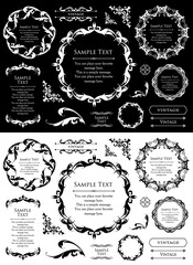 高級感のある　フレームデザイン　テンプレートセット　ラグジュアリー　ゴージャス　ビンテージ　アンティーク