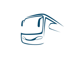 logo design travel bus vector