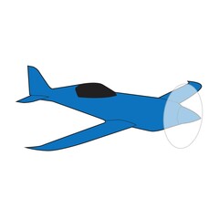 lite air craft with single propeller vector design