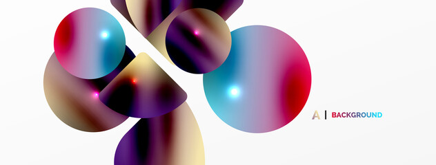 Transparent effects geometric abstract background. Minimalist wallpaper, banner, background or landing