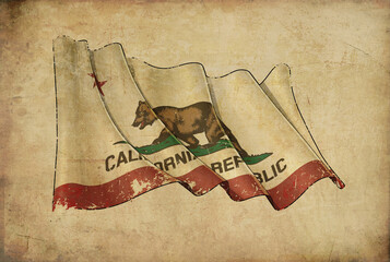 Papyrus Background – Flag of the State of California