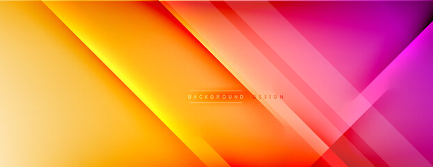 Abstract background - lines composition created with lights and shadows. Technology or business digital template. Trendy simple fluid color gradient abstract background with dynamic