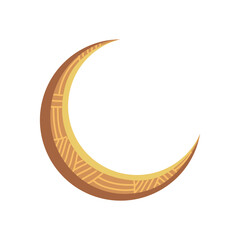 golden crescent moon decoration
