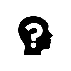 question icon flat style trendy stylist simple