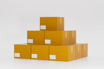 3d rendering carton stock