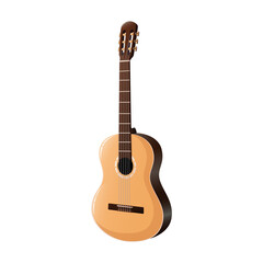 Fototapeta premium Cartoon guitar. Acoustic classical guitar.