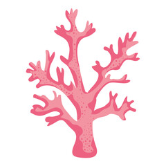 pink seaweed nature icon