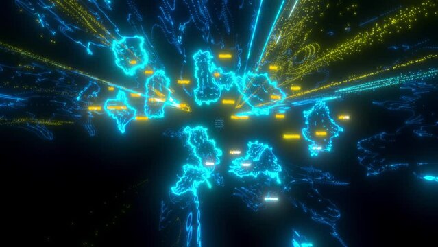 map of Ukraine 4k. High quality 4k footage