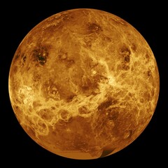 Radio image of Planet Venus. Elements of this image were furnished by NASA.