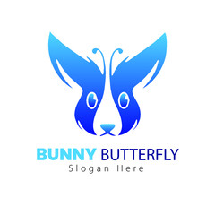 BUNNY BUTTERFLY logo for company