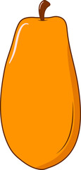 Fresh Isolated Papaya Vector Illustration