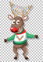 A reindeer in Christmas theme