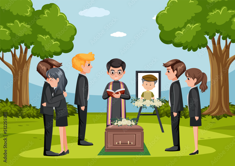 Sticker Funeral ceremony in Christian religion