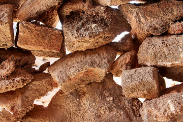 Dodom installed in the outer rim of Erta Ale volcano caldera, Danakil Depression, Ethiopia