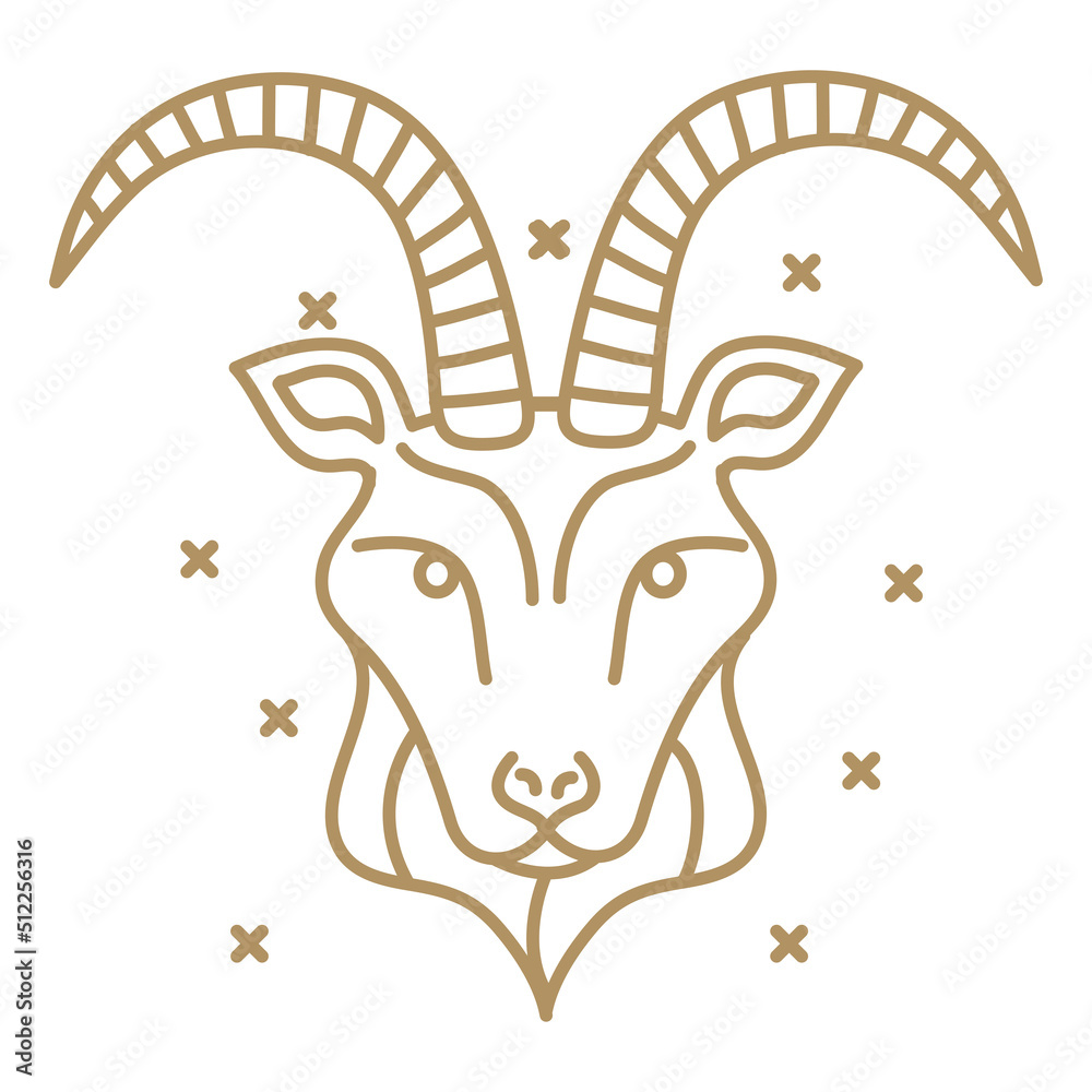 Sticker capricorn astrology zodiac sign