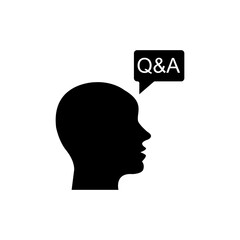 answer icon flat style trendy stylist simple