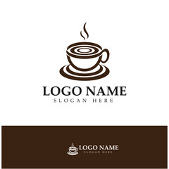 Coffee cup,coffee bean,coffee farm logo Template vector icon illustration  design