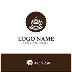Coffee cup,coffee bean,coffee farm logo Template vector icon illustration  design