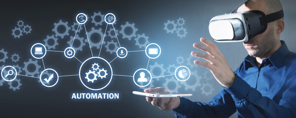 Concept of Automation. Technology. Internet. Business Process