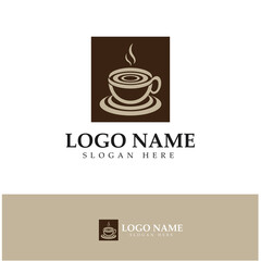 Coffee cup,coffee bean,coffee farm logo Template vector icon illustration  design