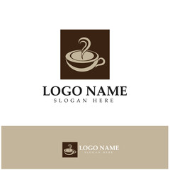Coffee cup,coffee bean,coffee farm logo Template vector icon illustration  design
