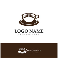 Coffee cup,coffee bean,coffee farm logo Template vector icon illustration  design