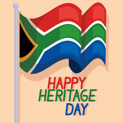 happy heritage day lettering card